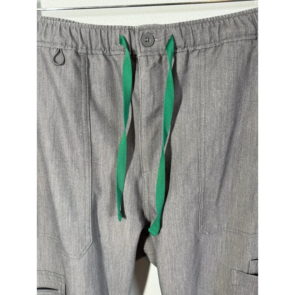 Figs Cairo Cargo Scrub Pants Mens Large Tall Gray Technical Collection TM3001T
